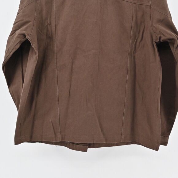 QUACKER FACTORY Denim Jacket Womens Sz M Brown Rhinestone Beaded Blinged Western - Picture 6 of 12